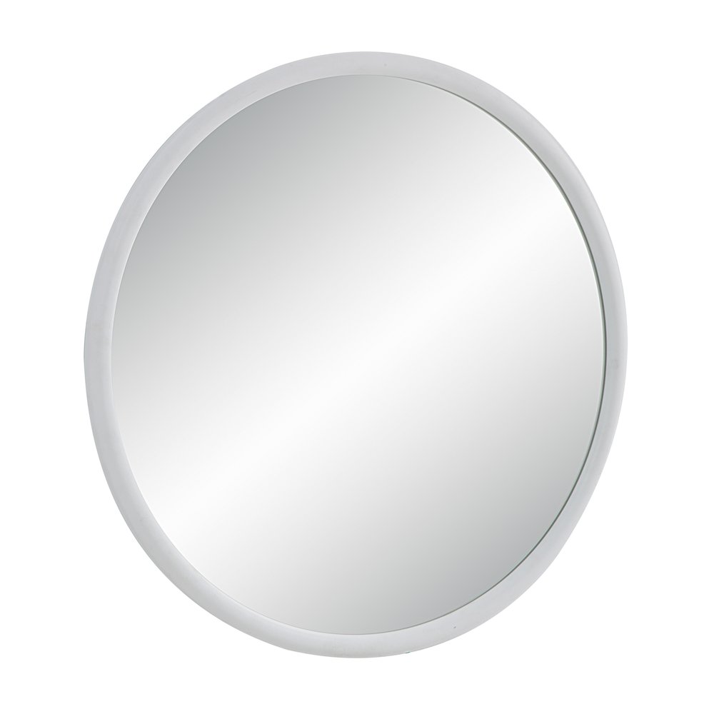 Porpoise 36" Tall Round Mirror, Matte White. Picture 3