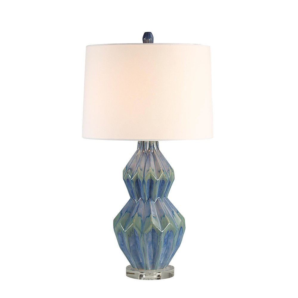 Serres 29.44" Height Table Lamp, Blue. Picture 3
