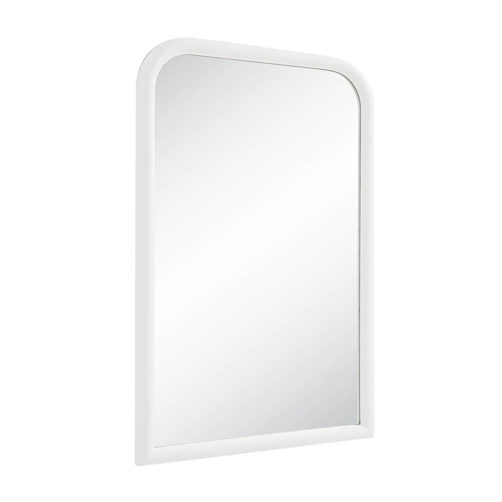 Colima 36" Tall Arch Wall Mirror, White. Picture 3