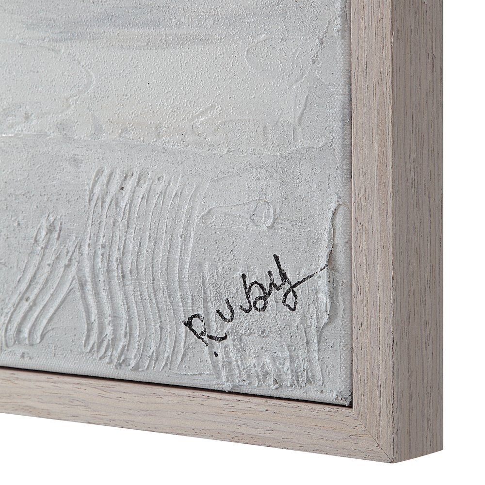 Heleni 30" Wide Canvas Art With Wood Frame, Cream. Picture 11