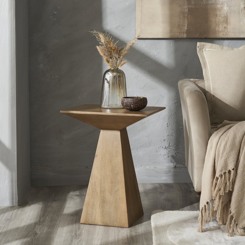 Garnett Side Table In Beige Color. Picture 2