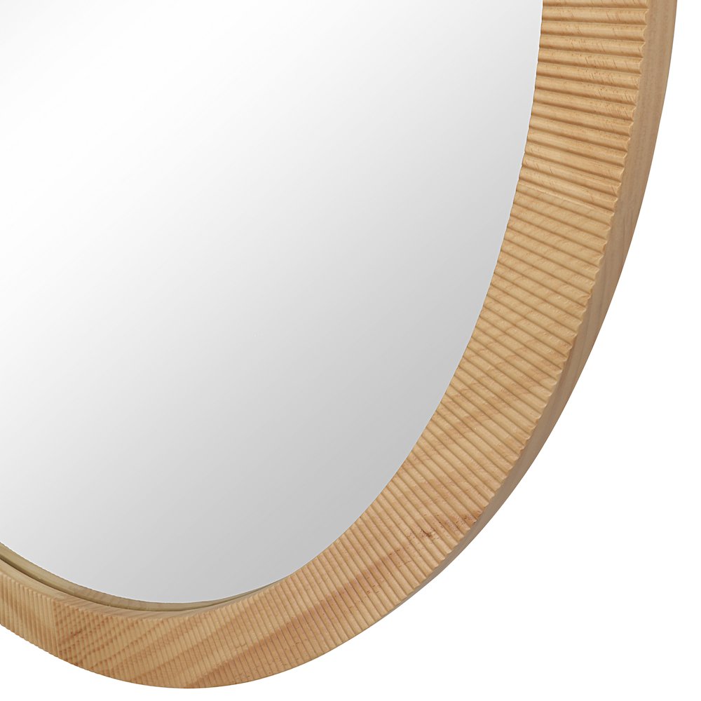 Noto 40" H x 40" W Wall Mirror, Brown. Picture 5