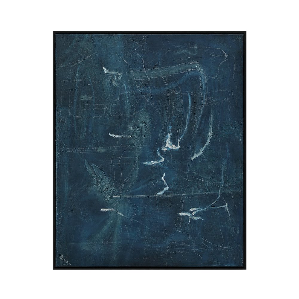 Gemma 40" Wide Canvas Art with Wood Frame, Black. Picture 1