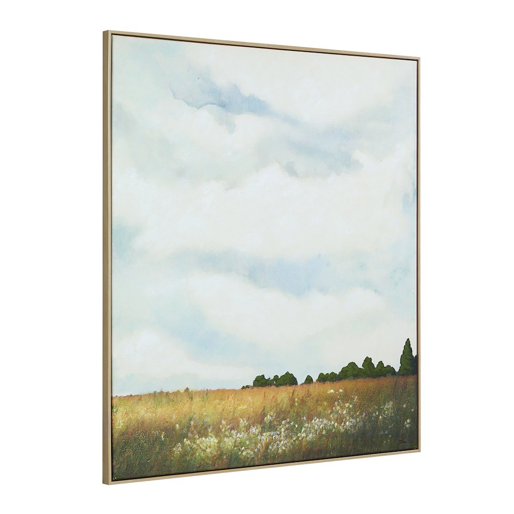 Lasso 45" H x 40" W Canvas Art, Blue. Picture 2