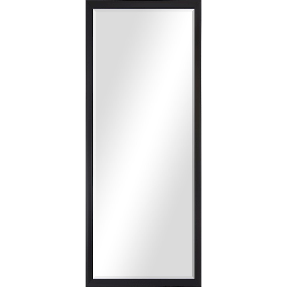 Delacorte 80" Tall Rectangle Wall Mirror, Black. Picture 1