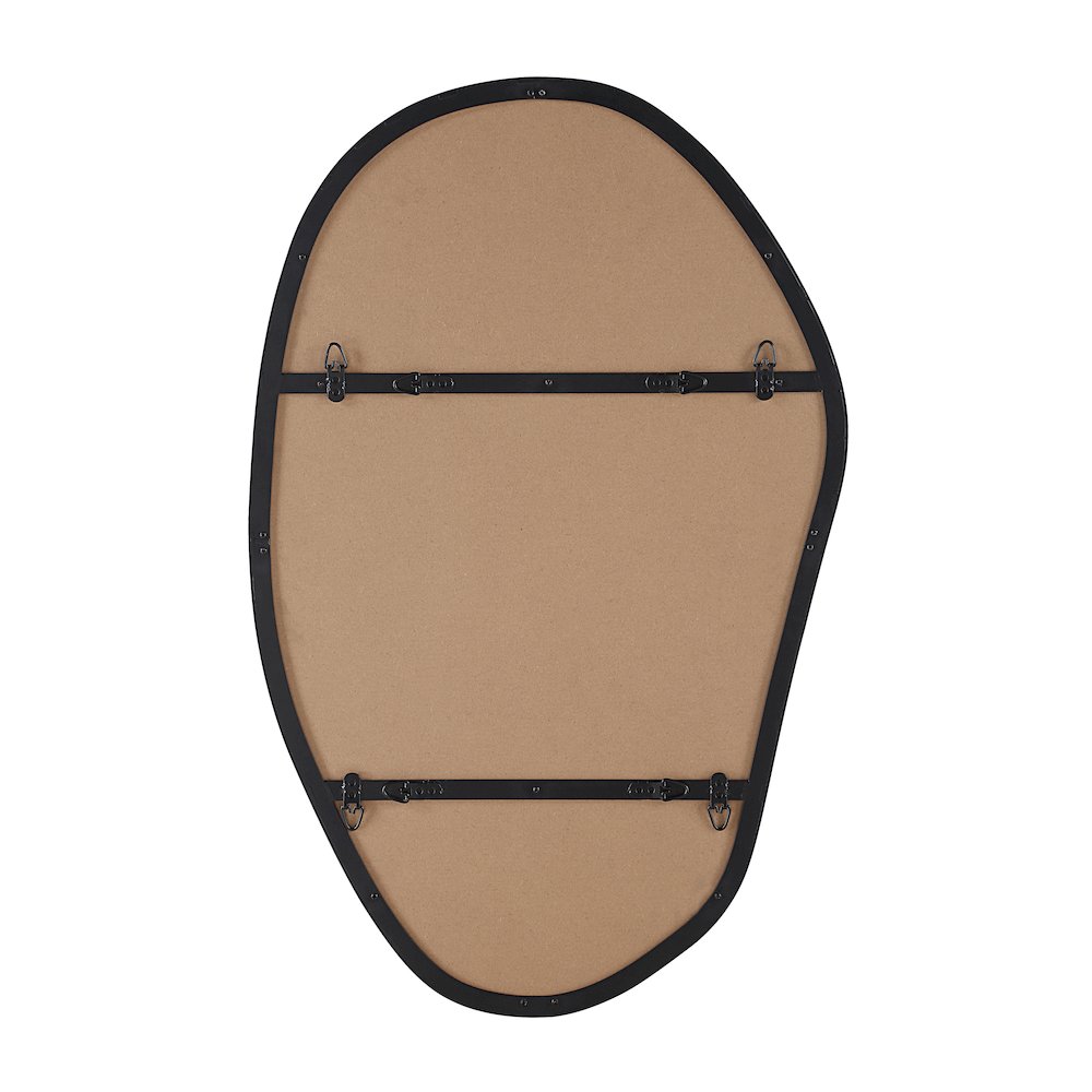 Gela 36" H x 23" W Wall Mirror, Black. Picture 4