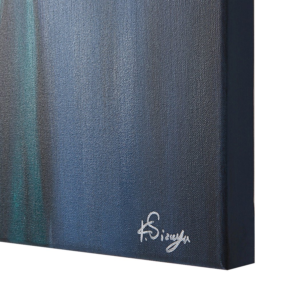Leandre 36" Wide Canvas Art, Blue. Picture 5