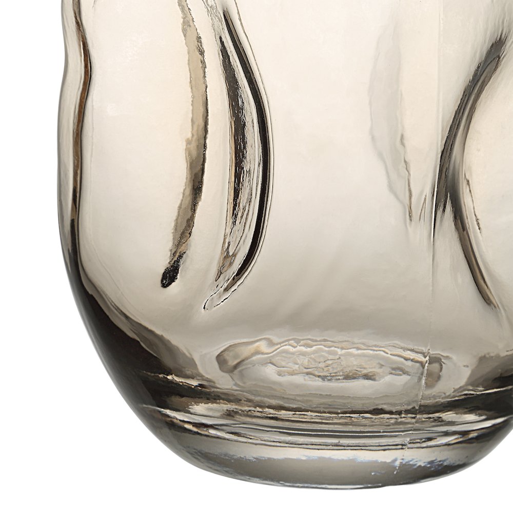 Tawny Glass Vase In Beige Color. Picture 4