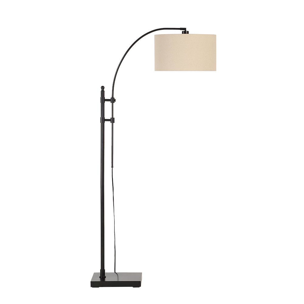 Crystal 66.5" Height Floor Lamp, Black. Picture 5