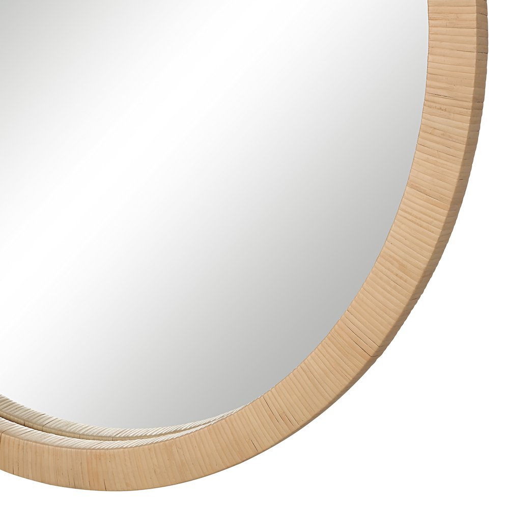 Rita 48" H x 48" W Wall Mirror, Brown. Picture 4
