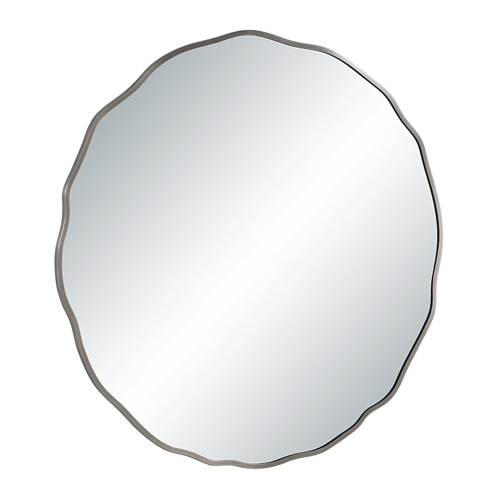 Knox 40" H x 40" W Wall Mirror, Silver. Picture 3