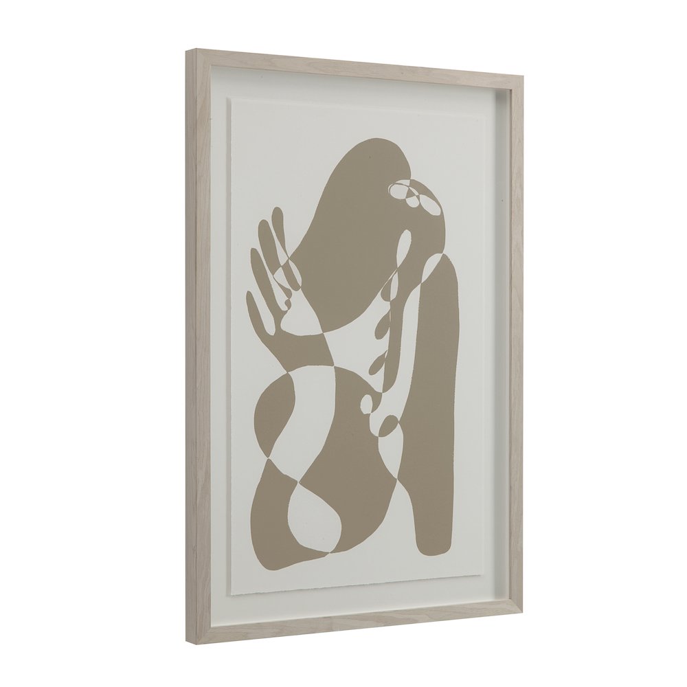 Cybel 24.1" Wide Wall Art With Wood Frame, Walnut. Picture 8