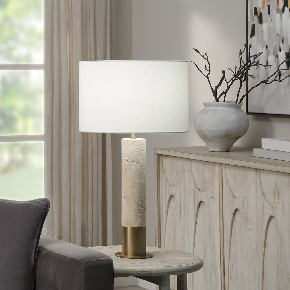Amadora 27.75" Height Table Lamp, Beige. Picture 2