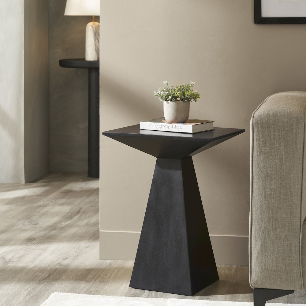 Moulin Side Table In Black Color. Picture 2