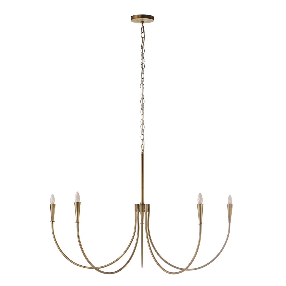 Luzon 90" Height Ceiling Fixture, Plated Dark Antique Brushed Brass. Picture 1
