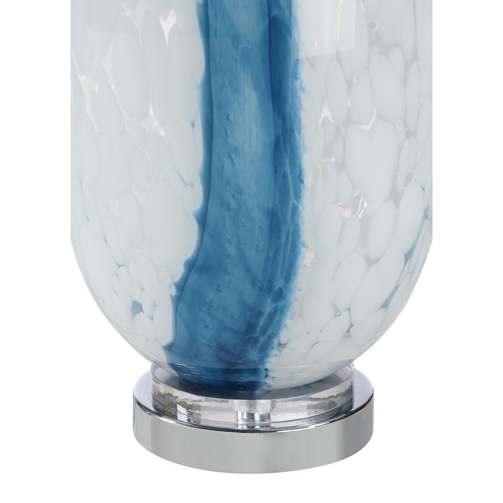Solis 27.75" Height Table Lamps, Clear And Blue. Picture 4