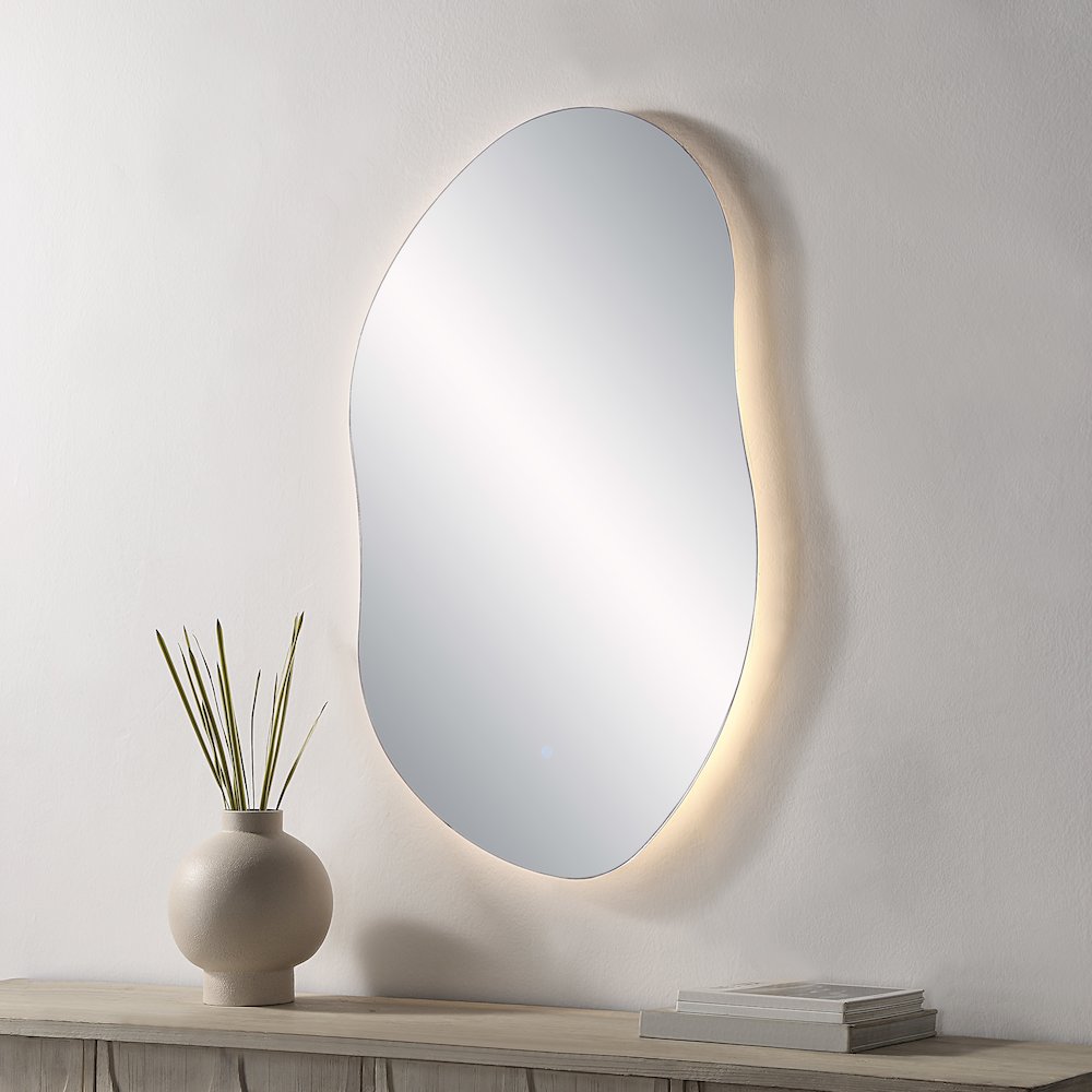 Forli 45" Tall Irregular Led Mirror, Clear. Picture 2