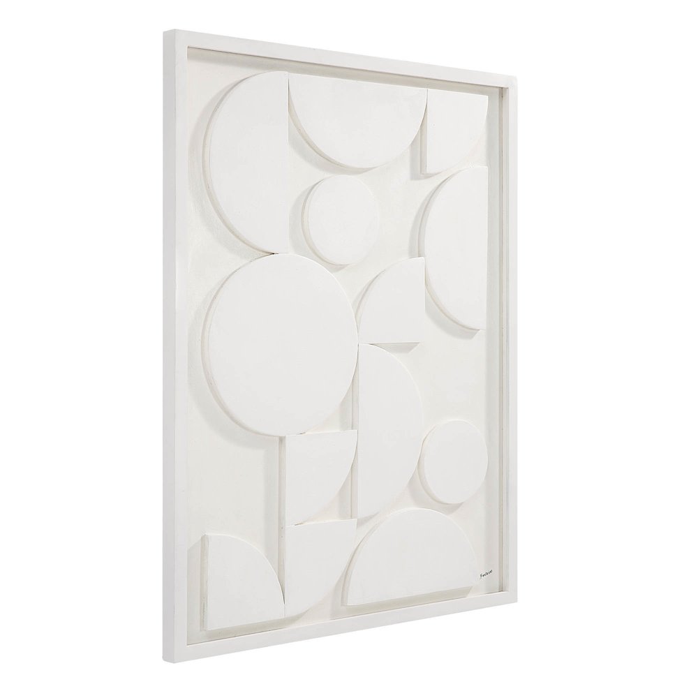 Tivat 36" Wide Wall Art, White. Picture 3