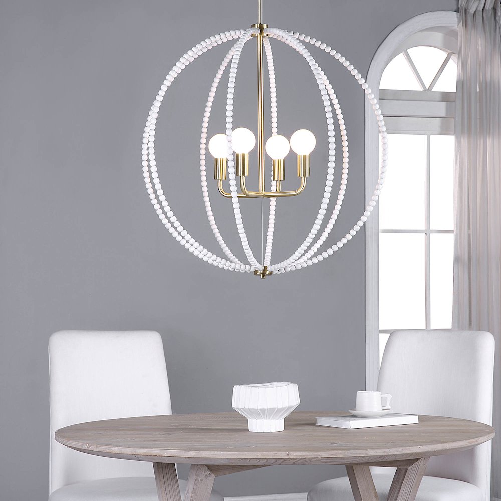 Basil 4 Light Ceiling Fixture. Picture 2