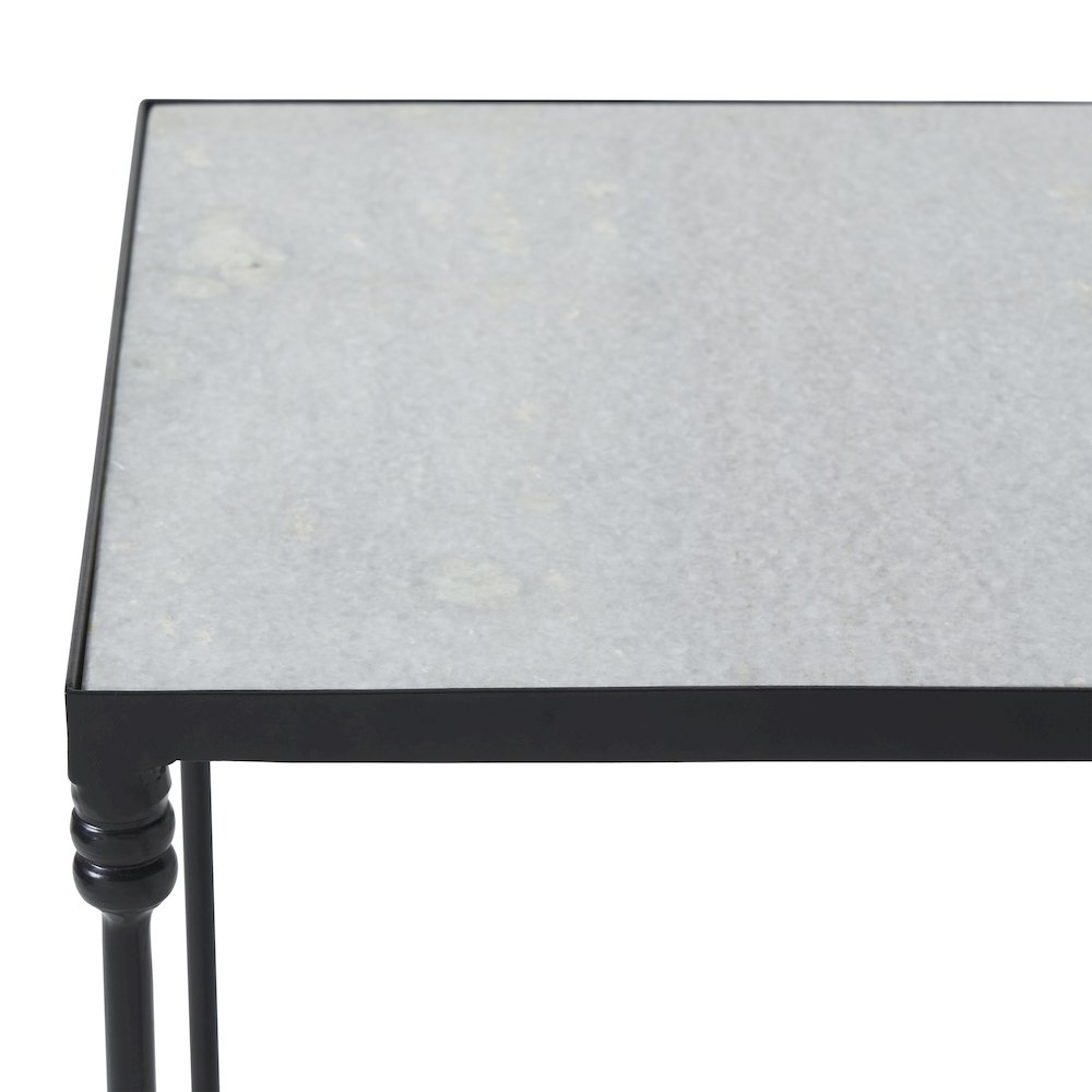 Giulia 24" Height Table, White. Picture 4