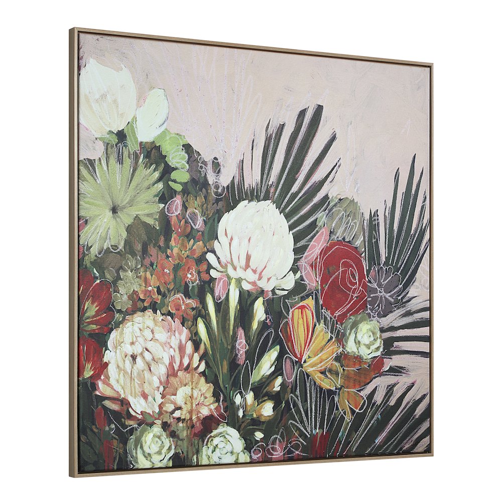 Belleza 40" H x 40" W Canvas Art, Green. Picture 2