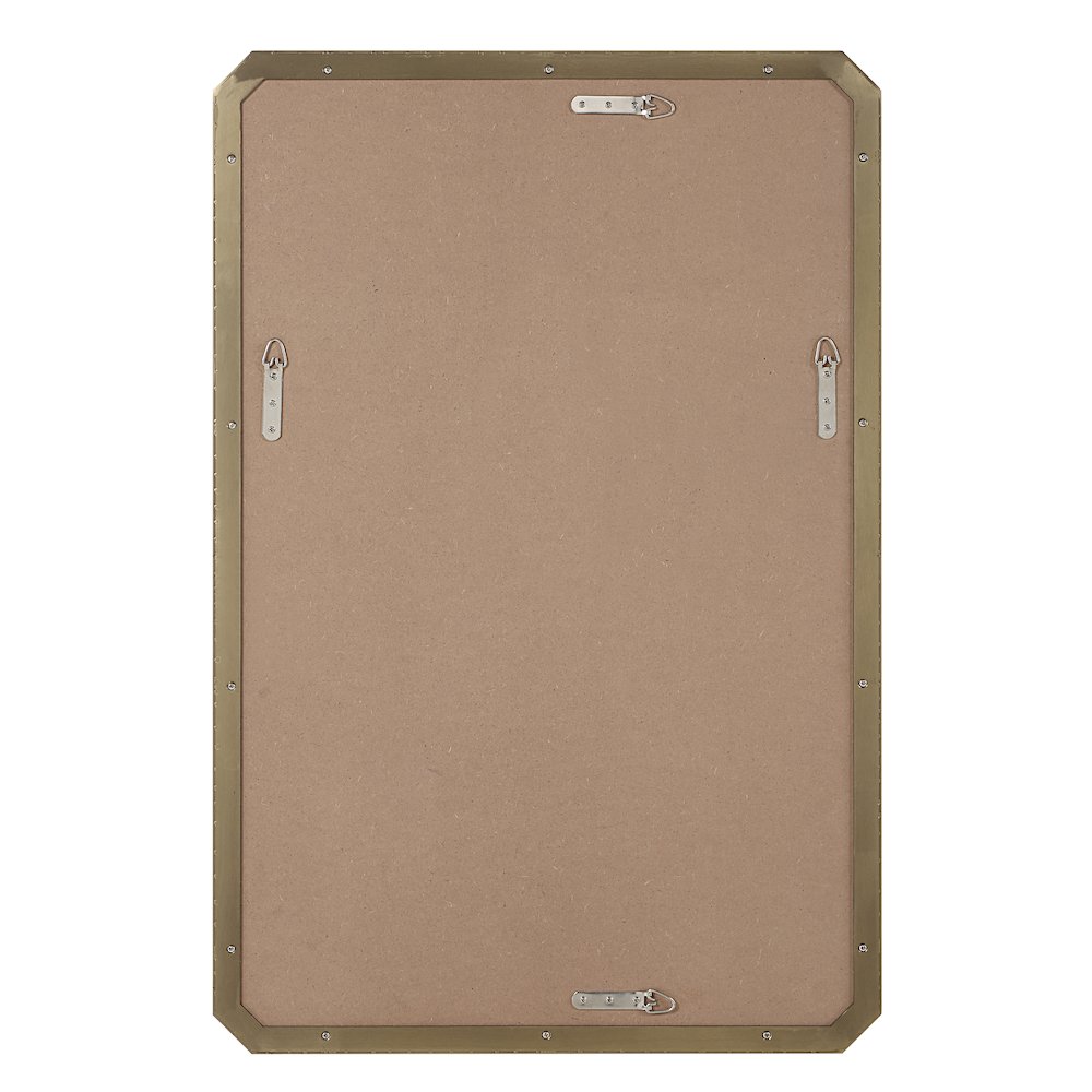 Nate 36" H x 24" W Wall Mirror, Yellow. Picture 4