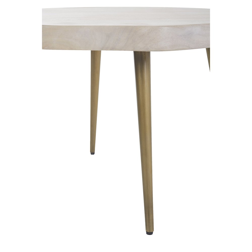 Core Indoor Acacia Wood Table, White. Picture 4