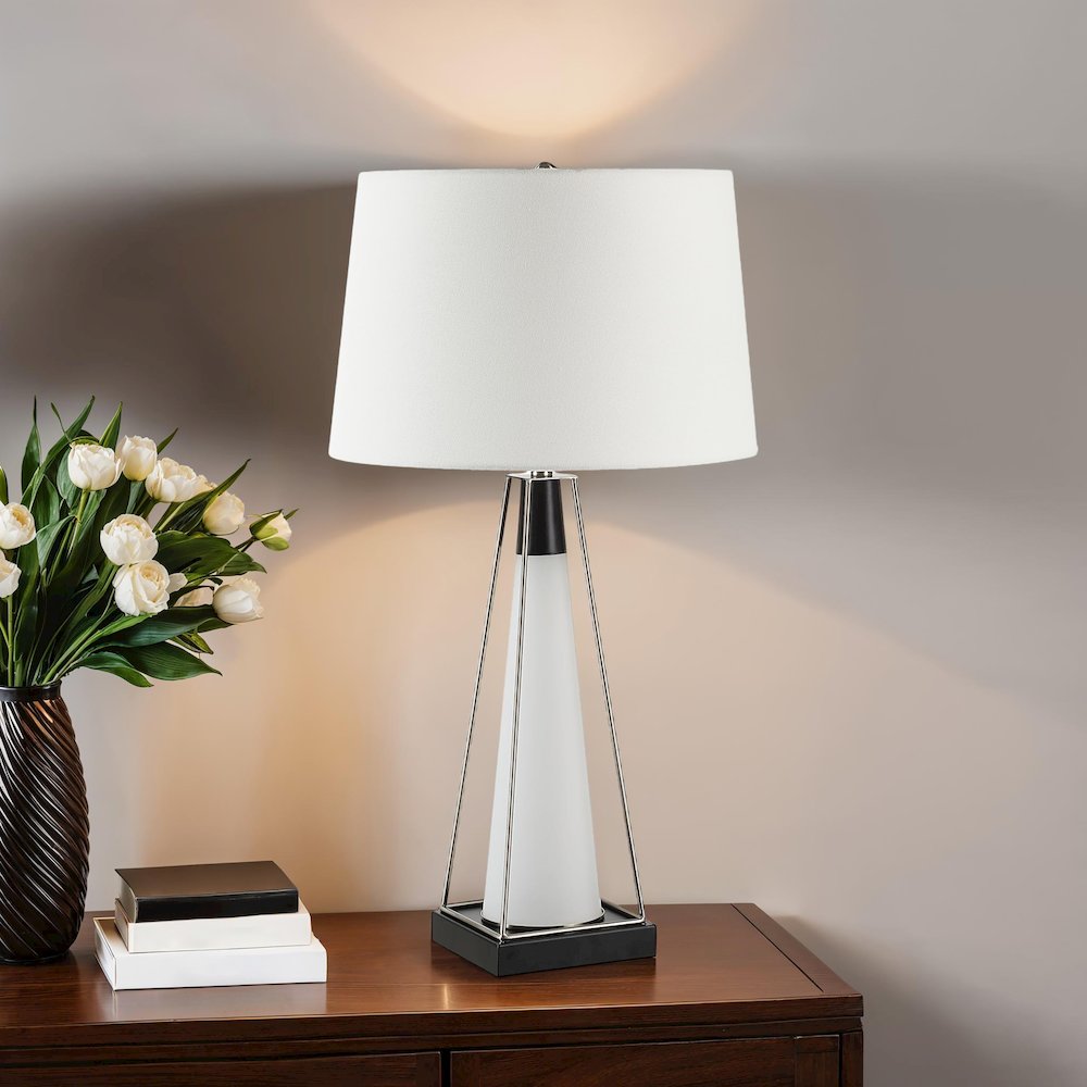 Navagio 28" Height Table Lamp, White. Picture 2