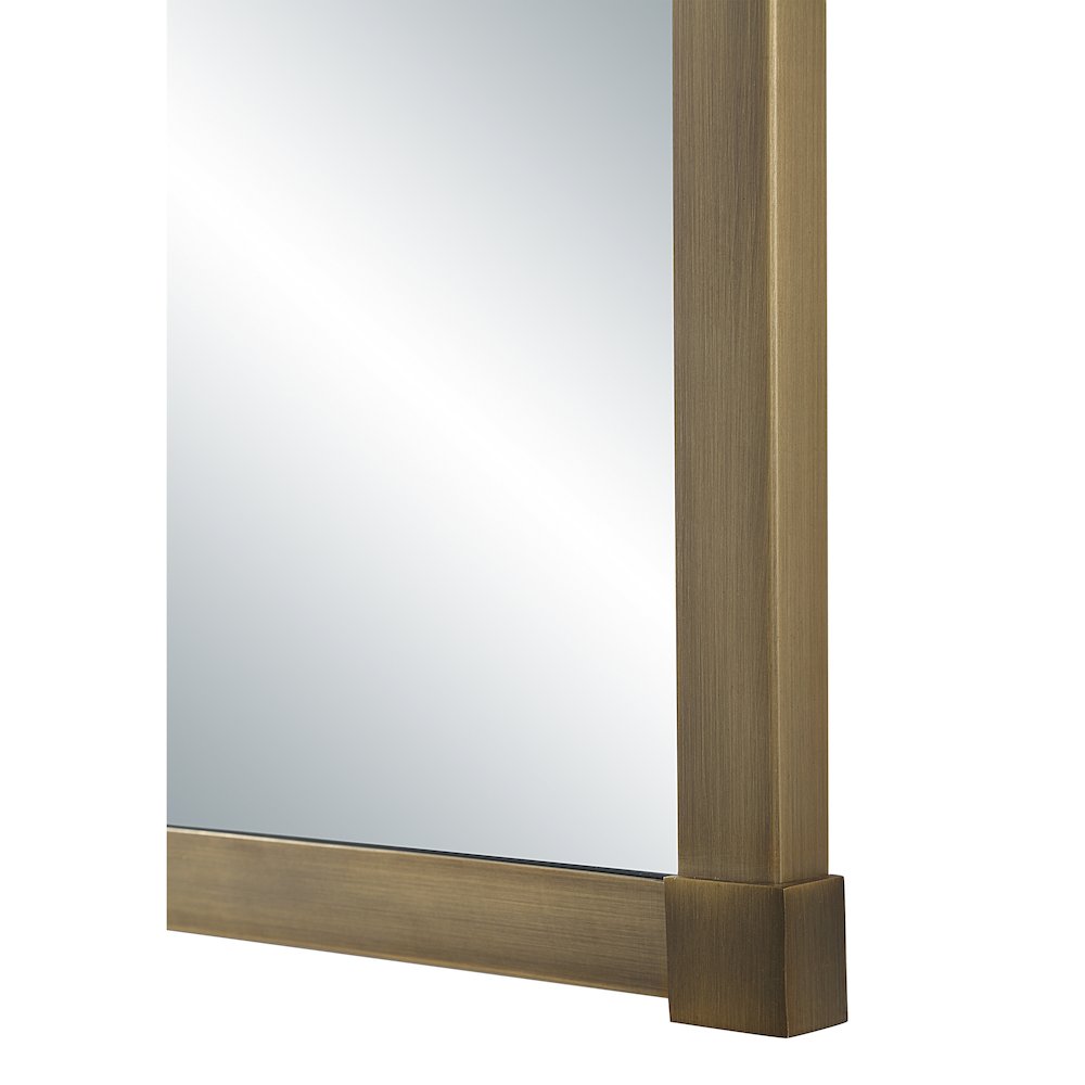 Khaya 35" H x 22" W Wall Mirror, Yellow. Picture 5