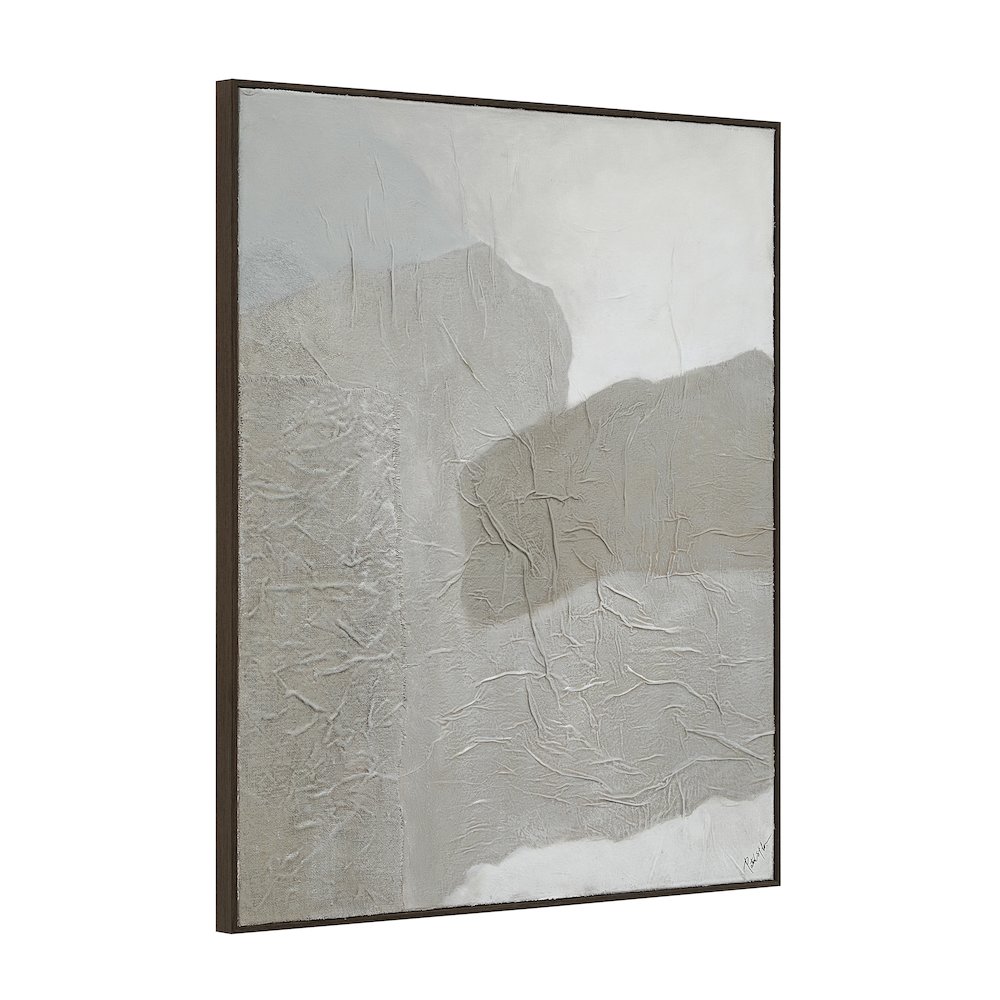 Sesamo 40" Wide Canvas Art with Wood Frame, Black Oak. Picture 2