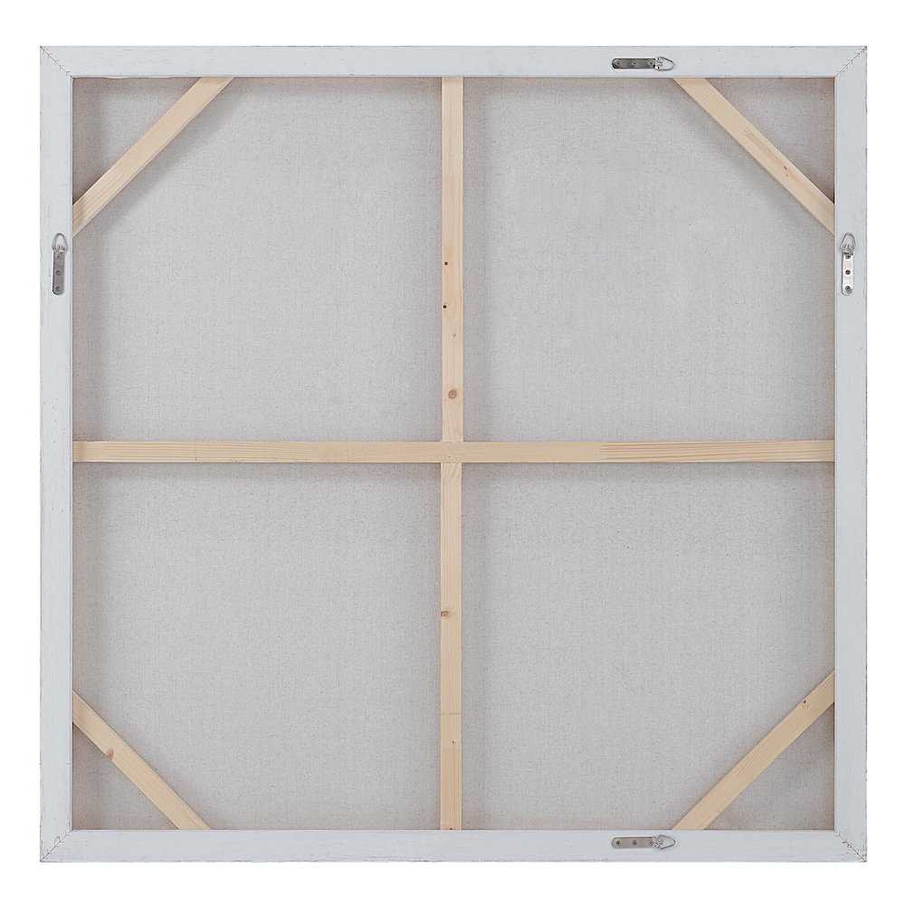Palazzo 48" Wide Canvas Art With Wood Frame, Painted White. Picture 4