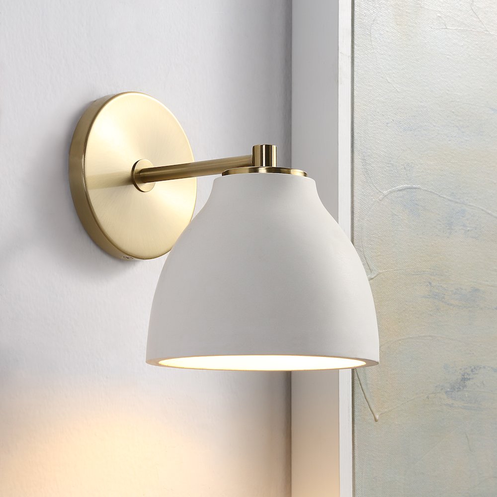 Mazia 8.5" Burnished Brass 1-Light Wall Sconce. Picture 2