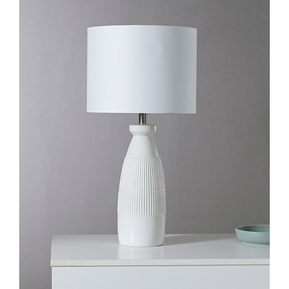 Nado 26.25" Length Table Lamp, Off-White. Picture 2