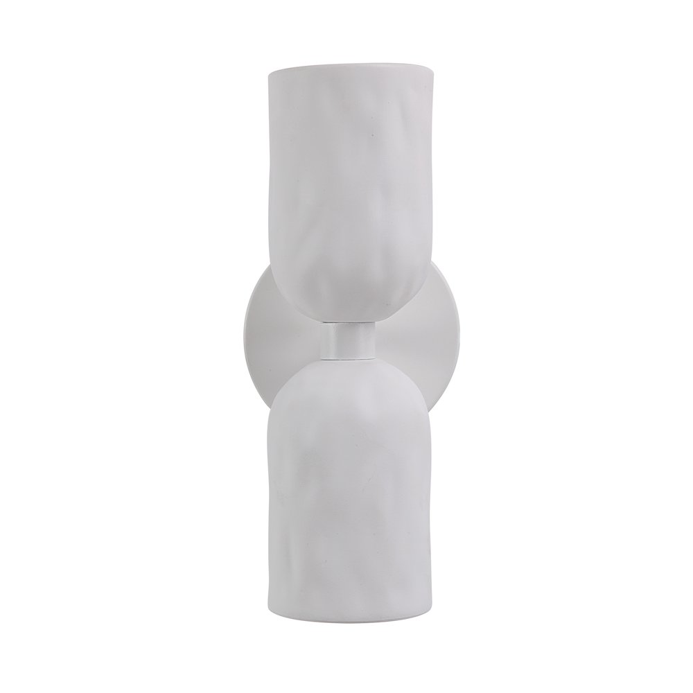 Akira 11.2" Off-White 2-Light Wall Sconce. Picture 3
