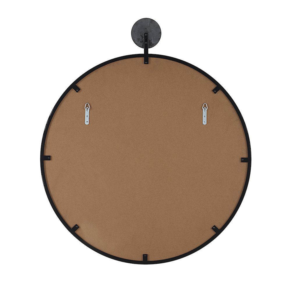 Adamas 42" H x 36" W Wall Mirror, Black. Picture 4