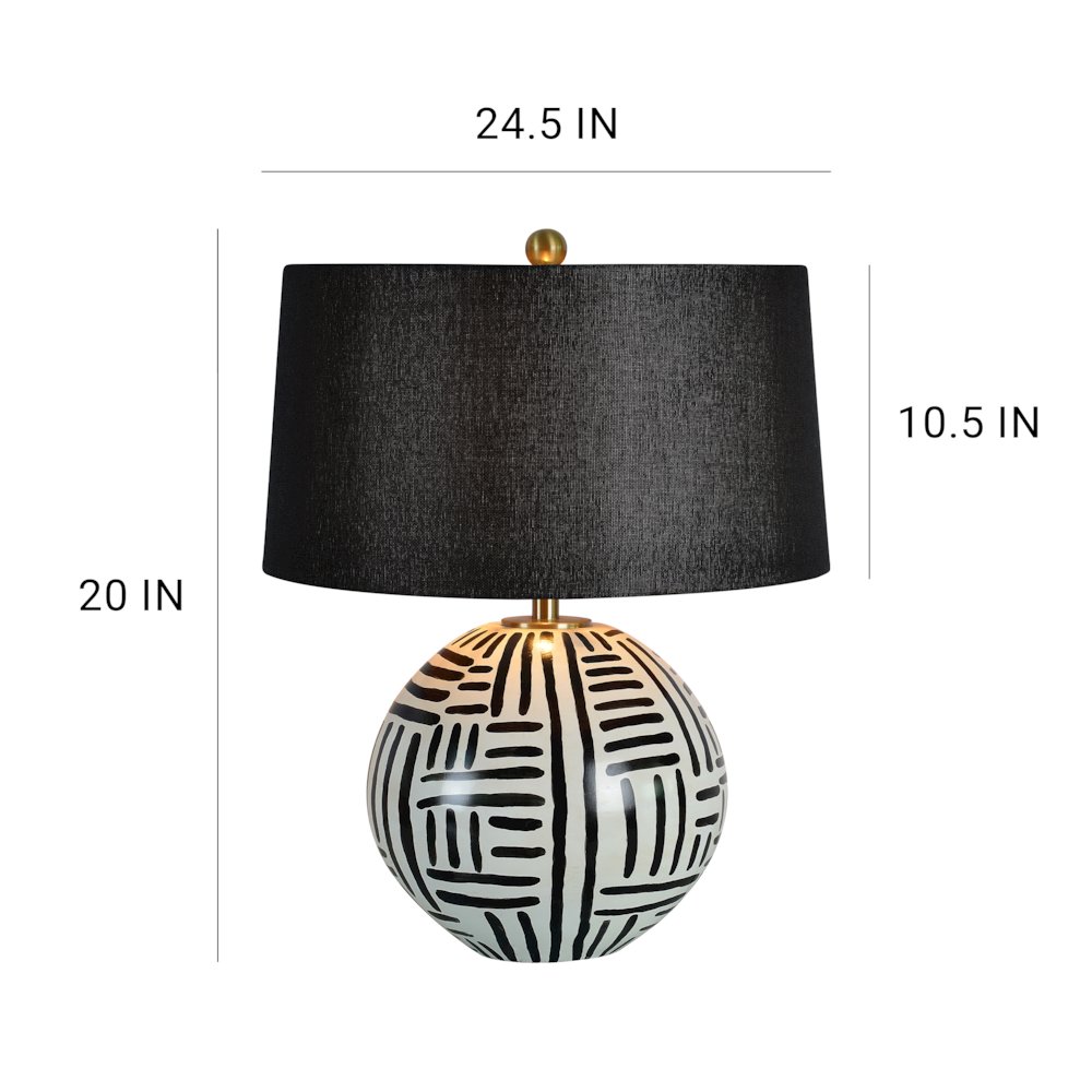 Milka 1-Light 24.5" Table Lamp with Shade. Picture 4
