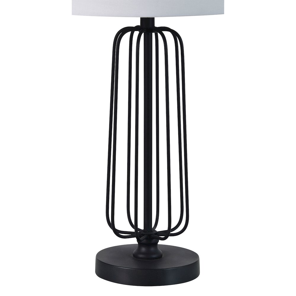 Shadia 24.75" Length Table Lamp- Set of two, Matte Black. Picture 3