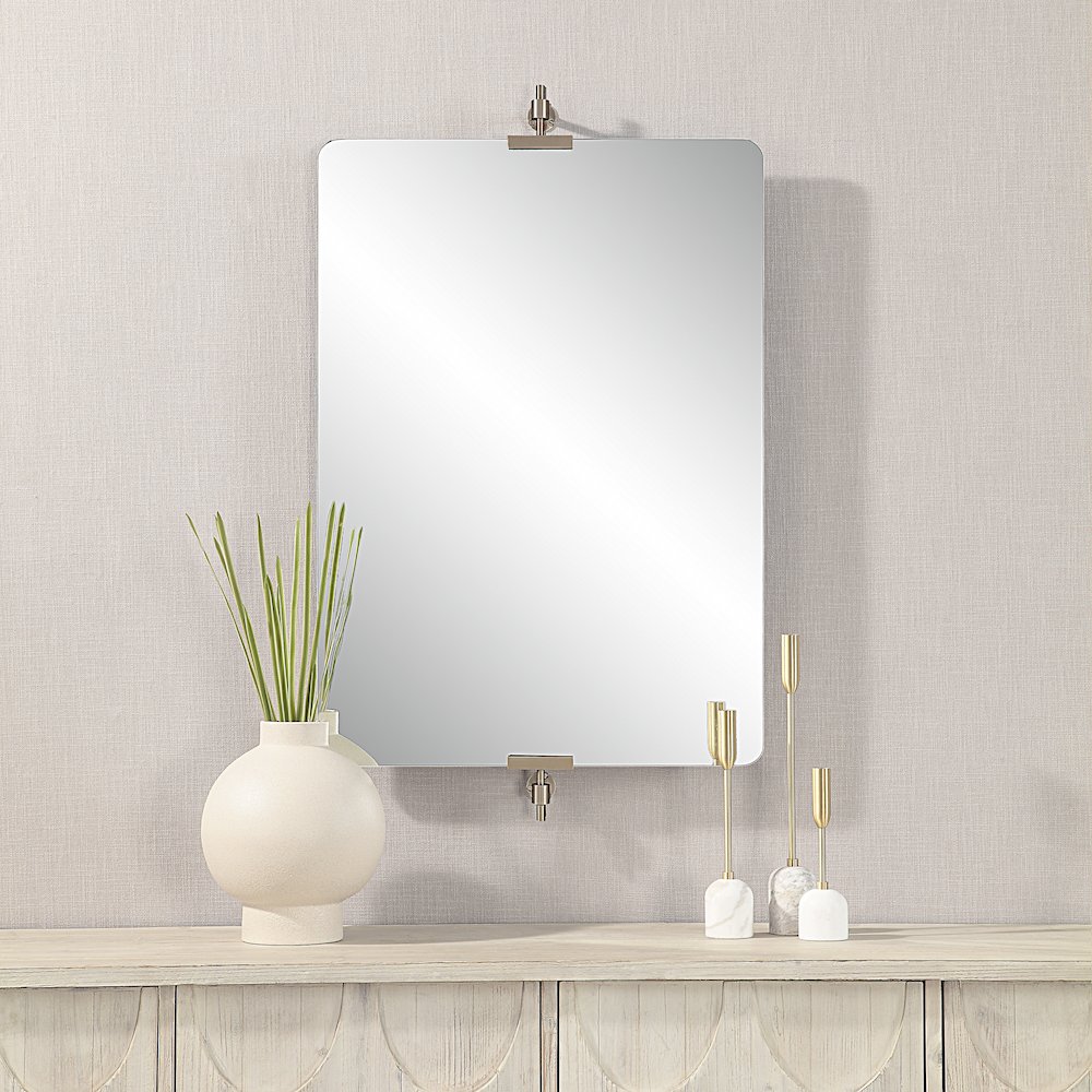 Sodalite 40" Tall Rectangular Mirror. Picture 2