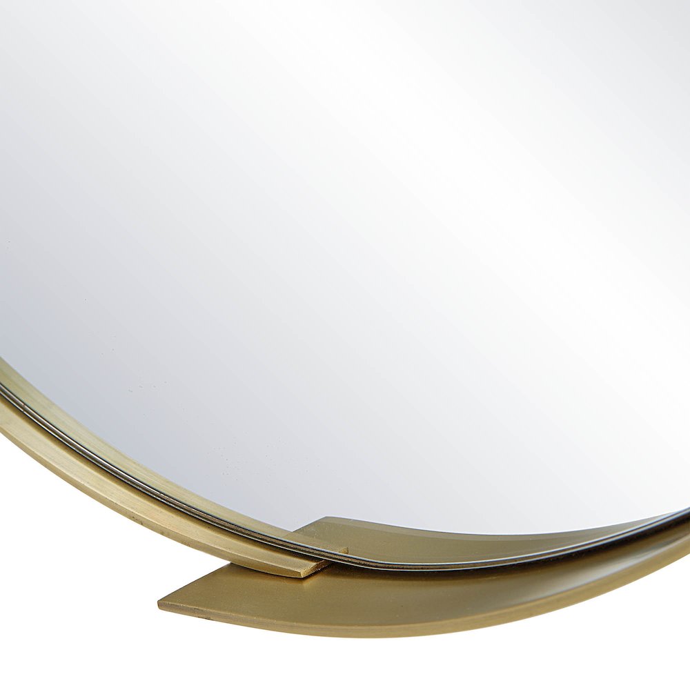 Aleah 40" Tall Oval Wall Mirror, Yellow. Picture 7
