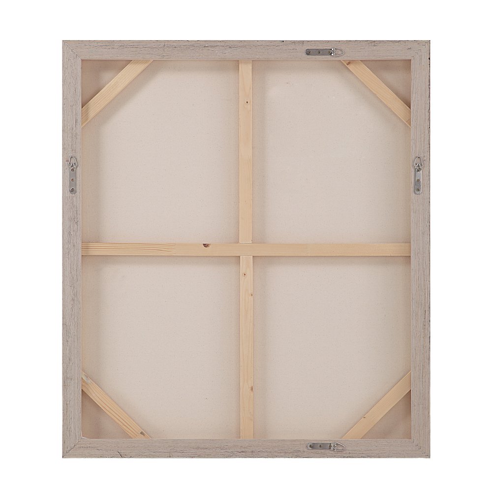Morgen 35" Wide Canvas Art With Wood Frame, Cream. Picture 4