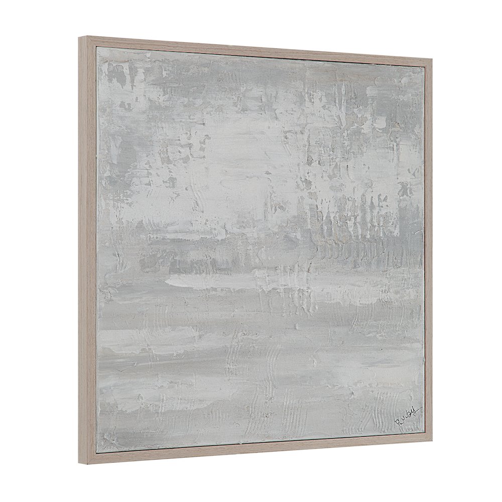 Heleni 30" Wide Canvas Art With Wood Frame, Cream. Picture 10