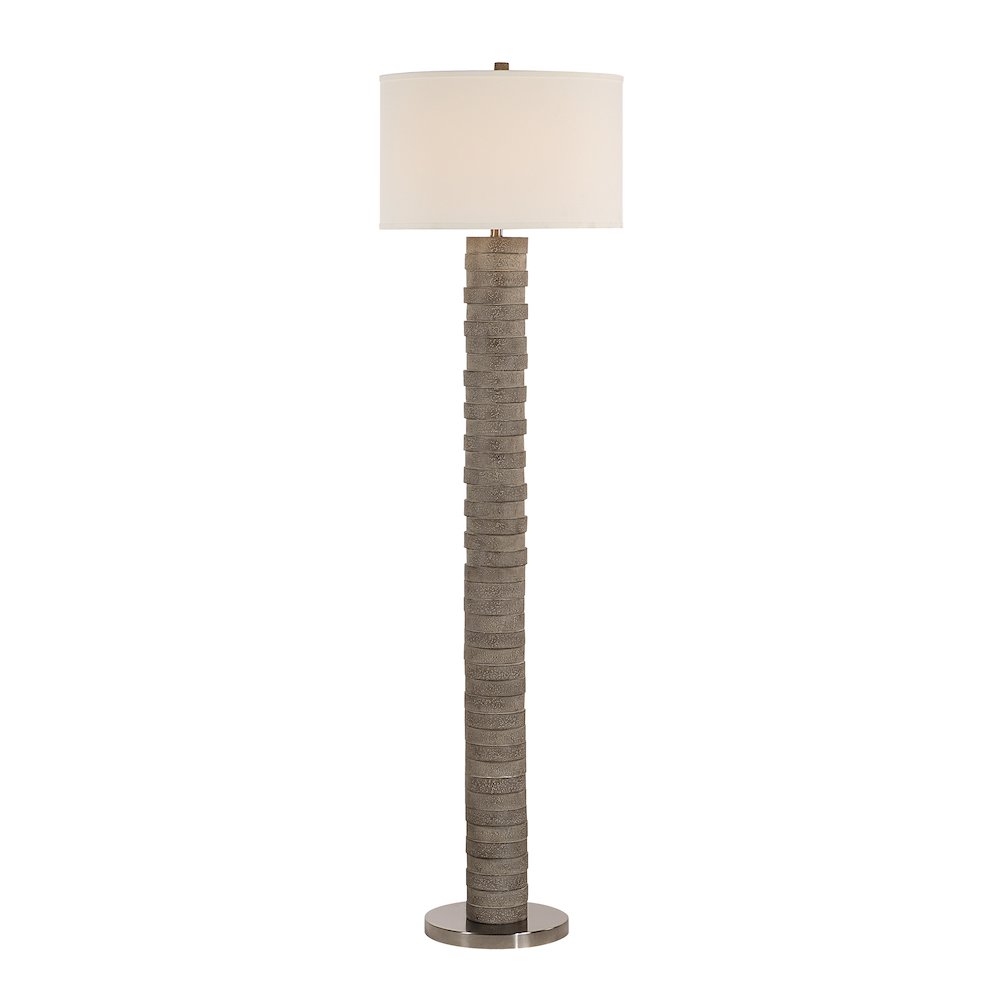 Moringa 72.0" Height Floor Lamps, Warm Charcoal Grey. Picture 4