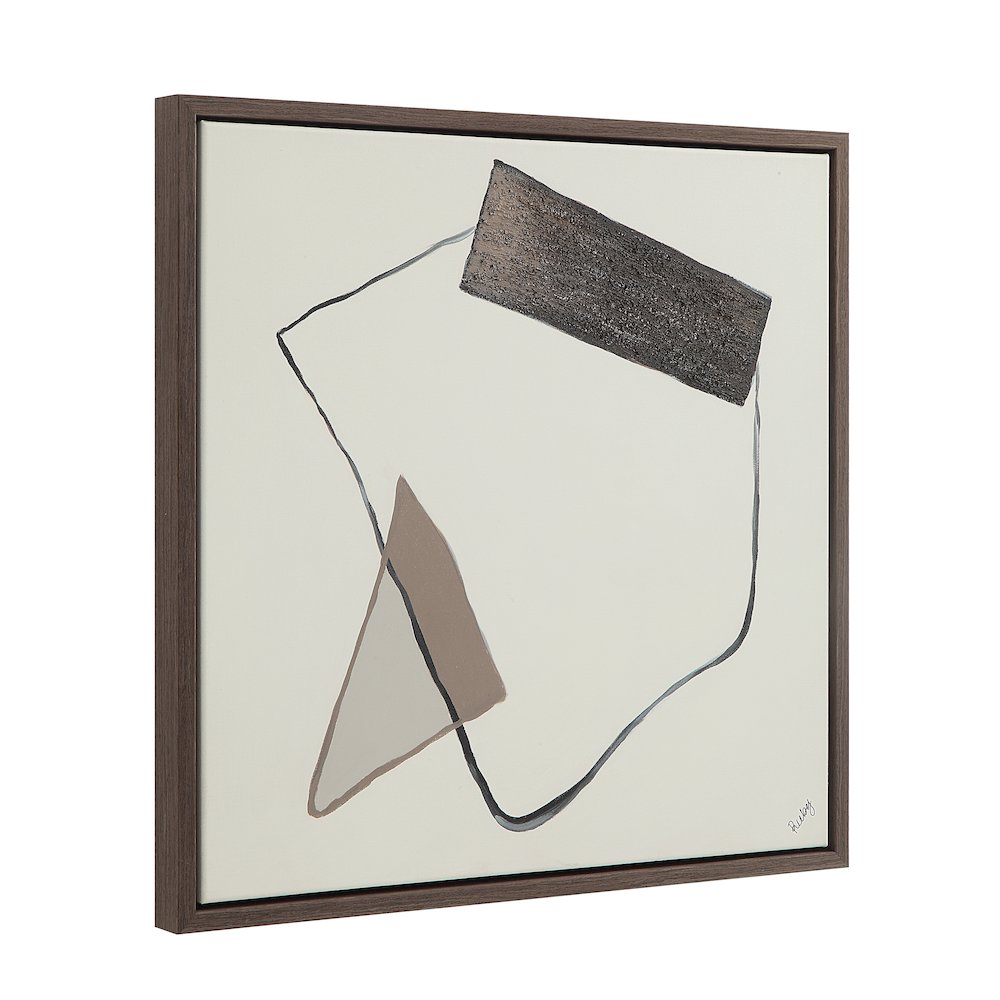 Lacadie 30.1" Wide Canvas Art With Wood Frame, Dark Brown. Picture 10