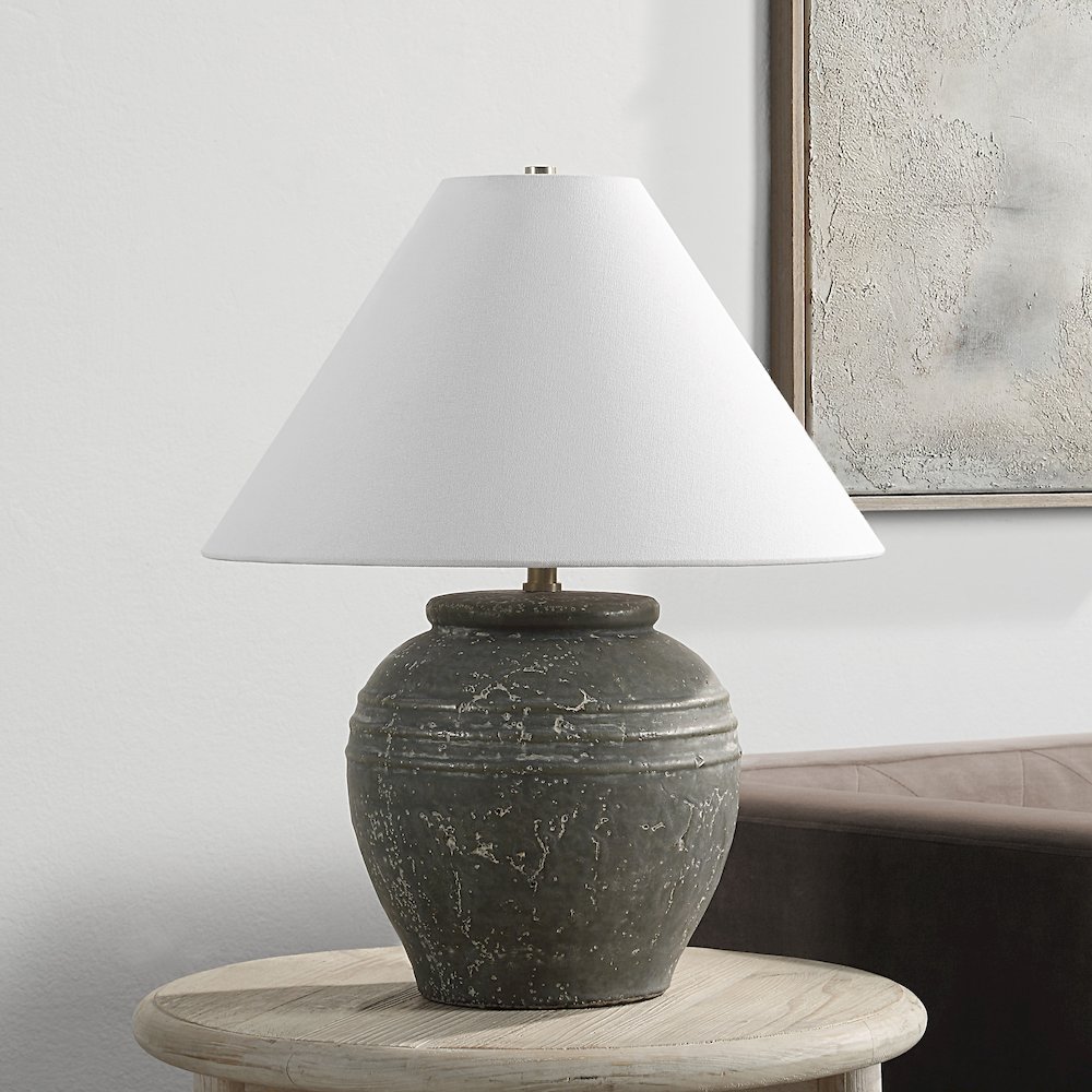 Lino Table Lamp In Green Color. Picture 2