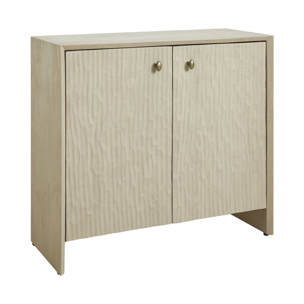 Aida Indoor Mango Wood Cabinet, Beige. Picture 2