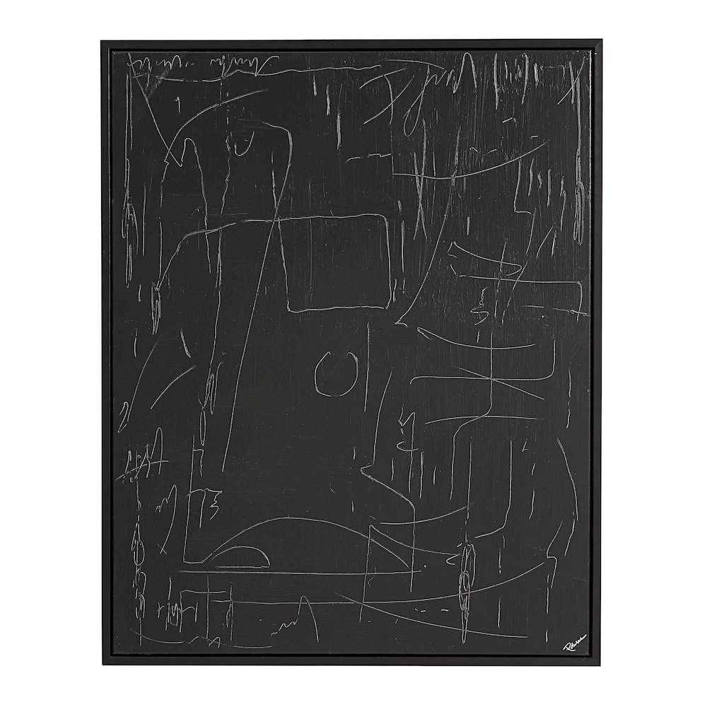 Haiku 40" Wide Canvas Art, Black. Picture 1