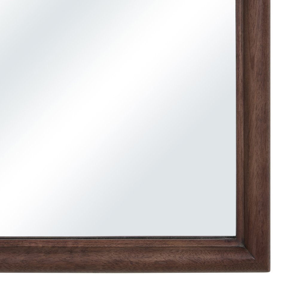 Octavian 40" H x 30" W Wall Mirror, Walnut. Picture 5