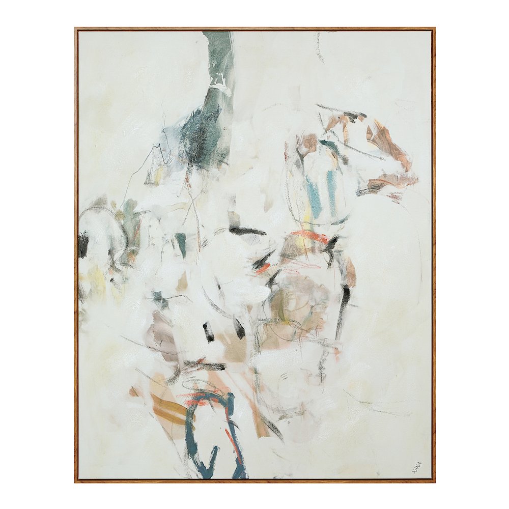 Kona 50" H x 40" W Canvas Art, Beige. Picture 1