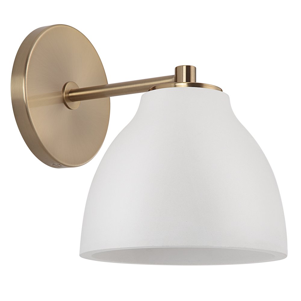 Mazia 8.5" Burnished Brass 1-Light Wall Sconce. Picture 1