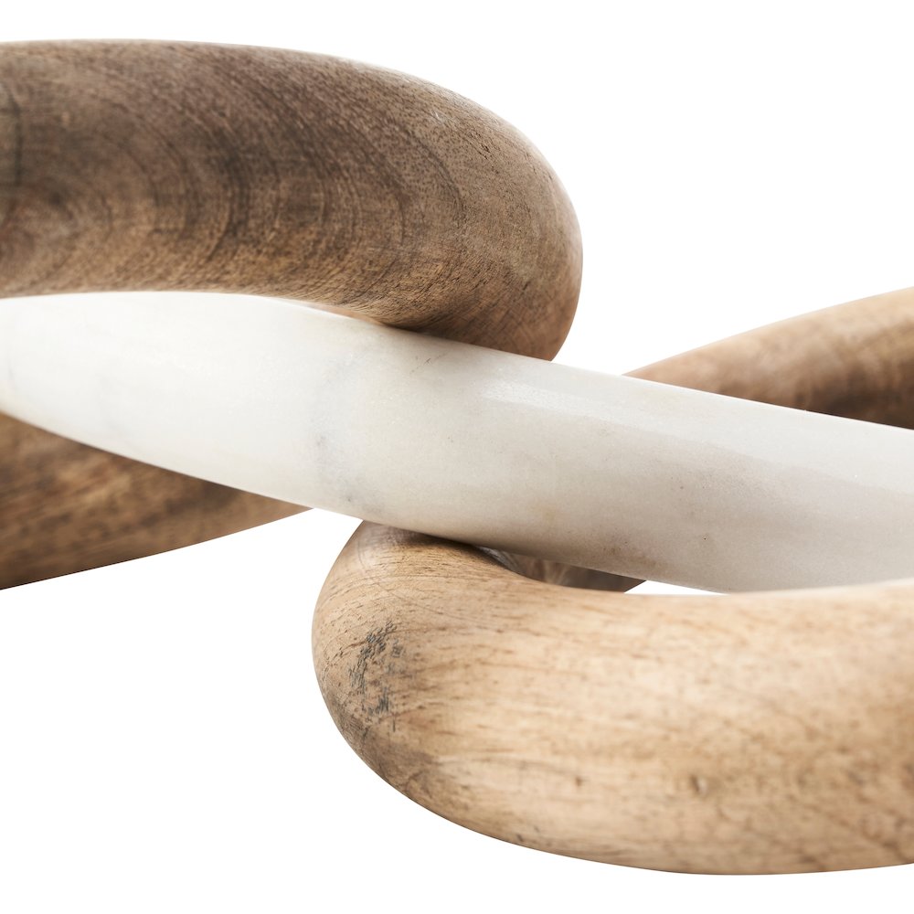 LUSINE NATURAL 3 CHAIN LINK DECORATIVE OBJECT. Picture 3